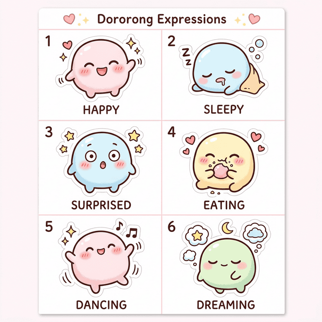 도로롱 표정 모음집